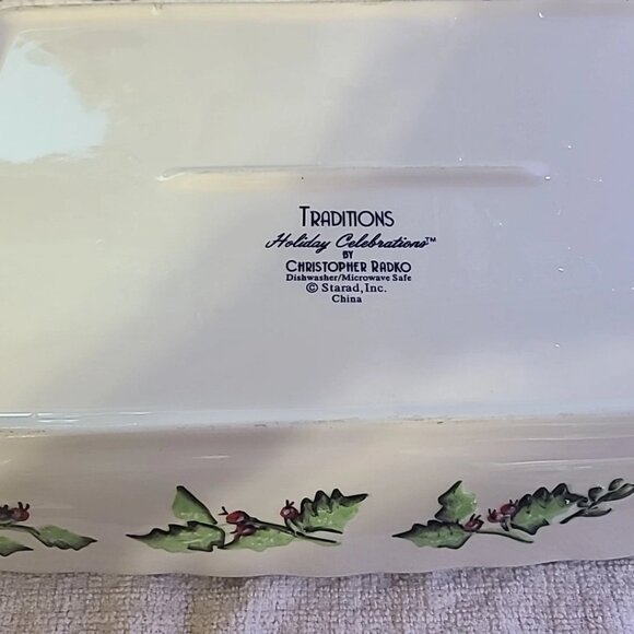 Christopher Radko Traditions Holiday Celebrations - Baking Pan 13” X 9.5” NEW - Picture 9 of 11